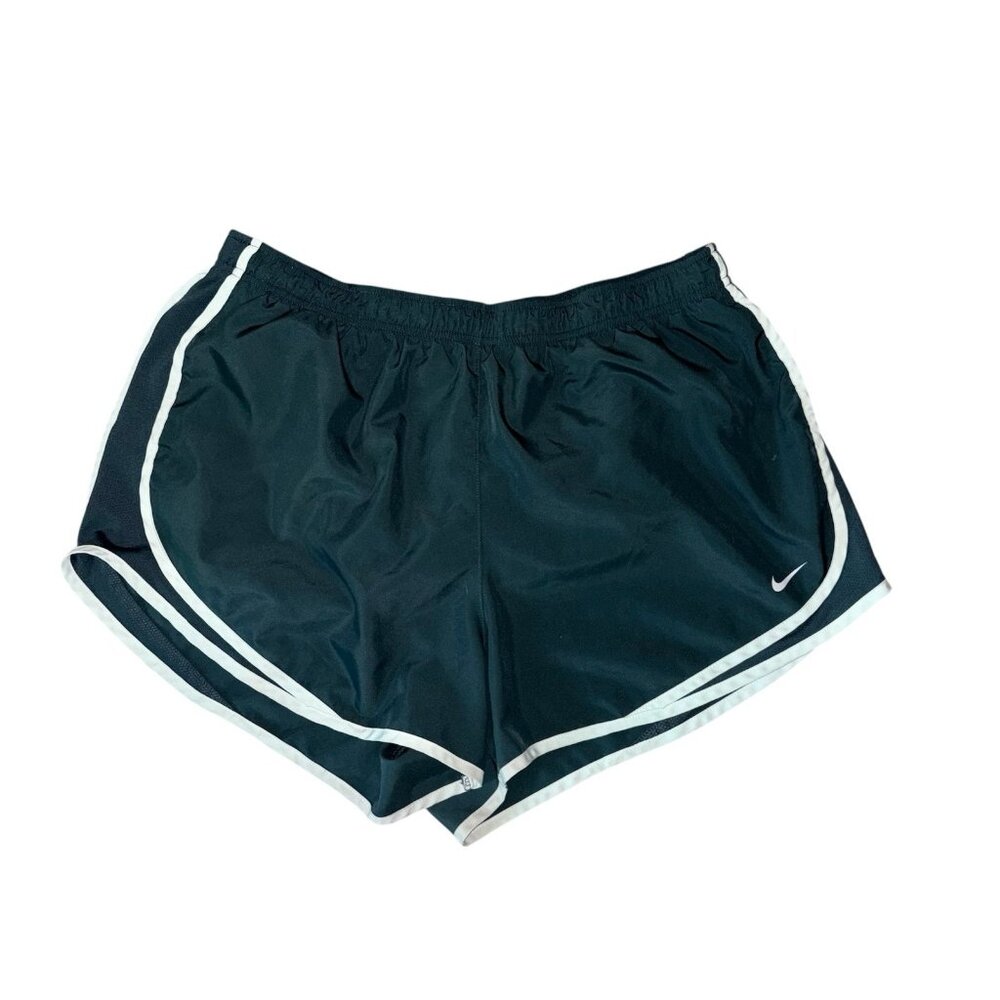 Nike Running Shorts Women’s Extra Large 1X Athletic Green Check Swoosh Logo